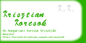 krisztian korcsok business card